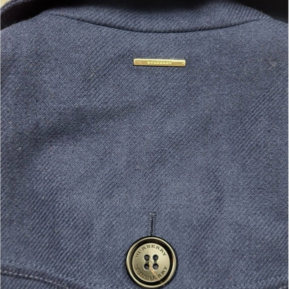 Burberry Navy Wool & Cashmere Coat -Size 38 or 4 - Picture 13 of 14